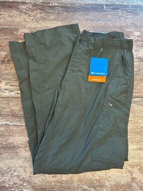 Columbia NWT Convertible Zip Off Shorts Olive Green Outdoor Pants Omni Shade 34